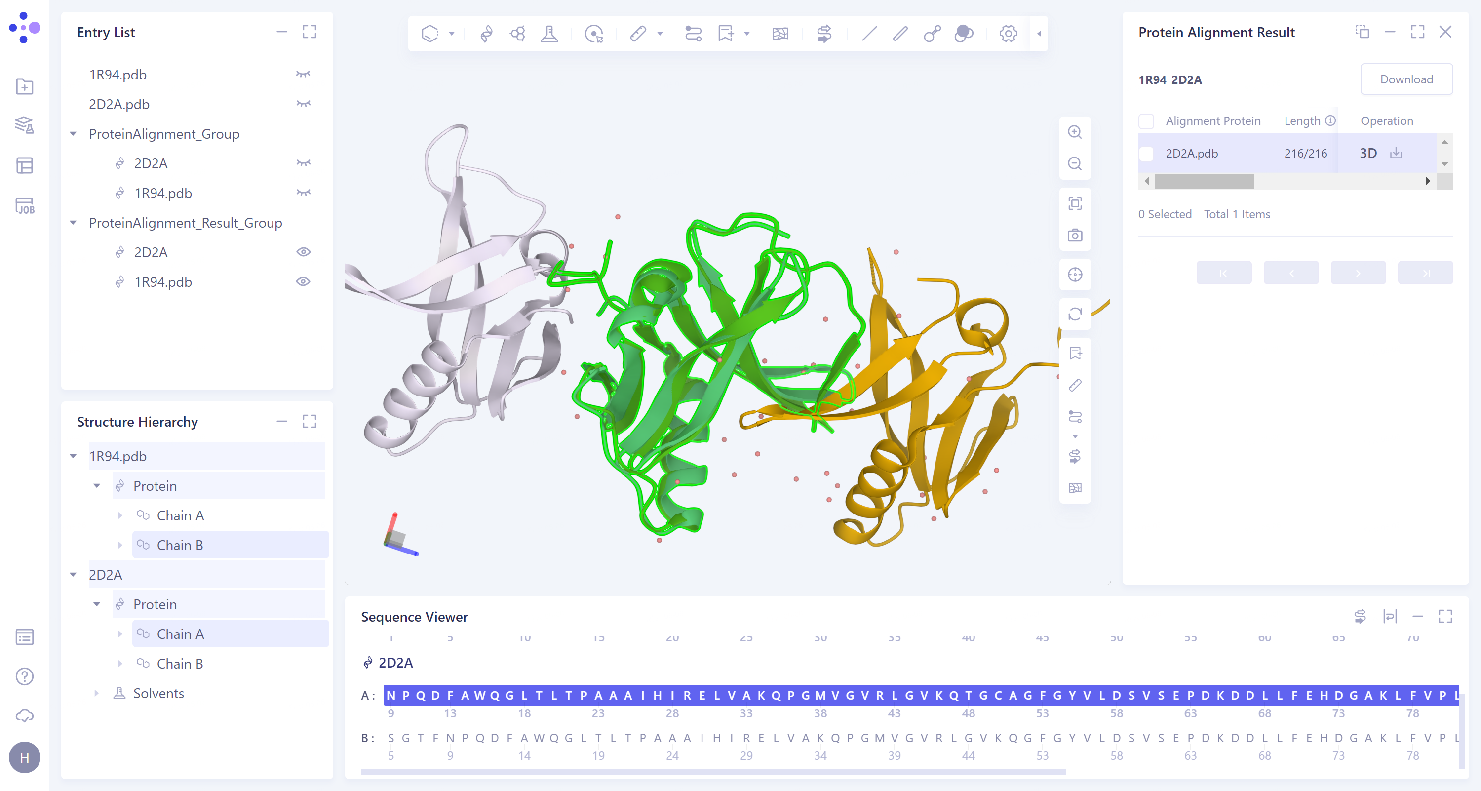 Protein Alignment | Hermite Docs