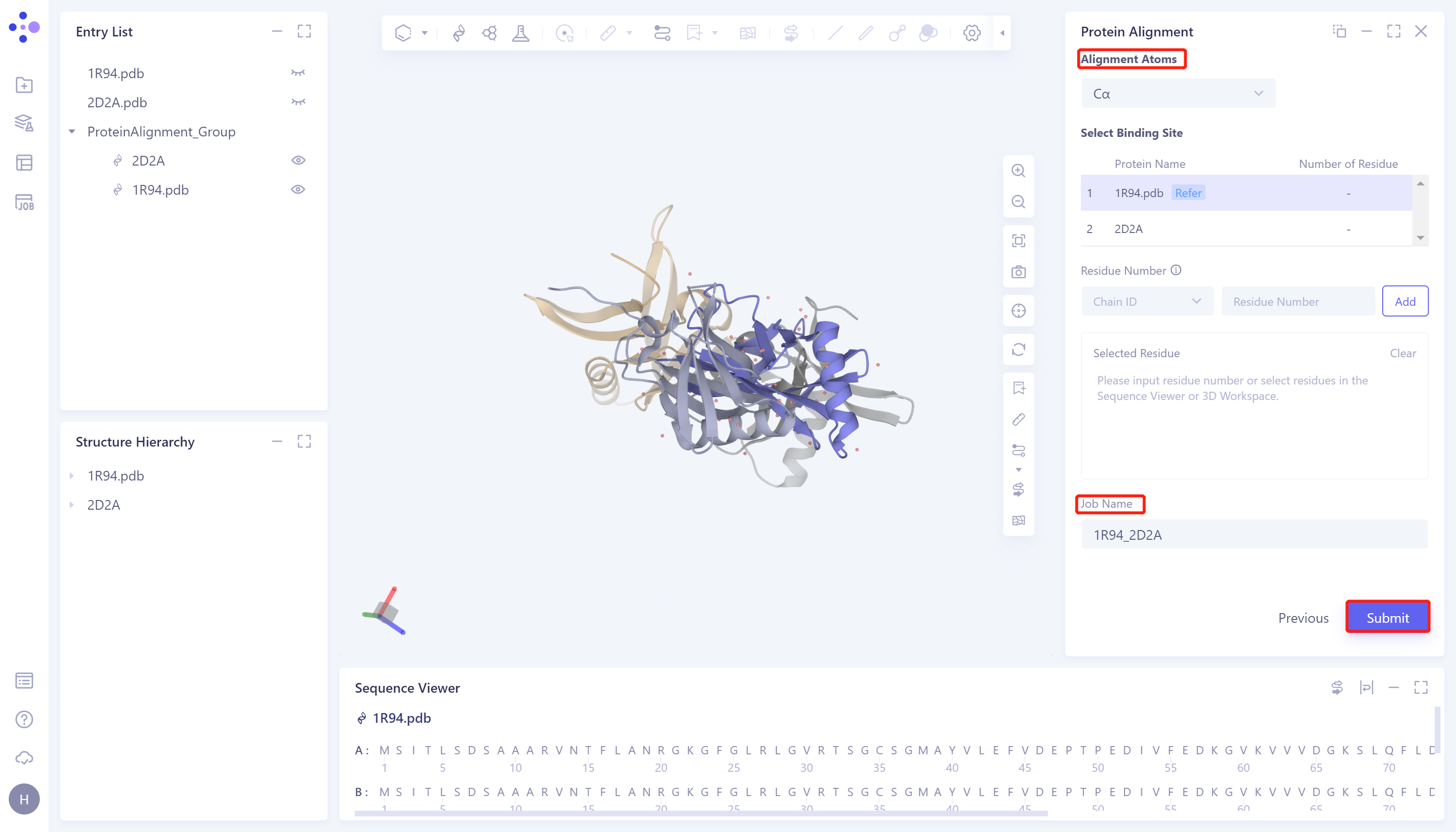 Protein Alignment | Hermite Docs